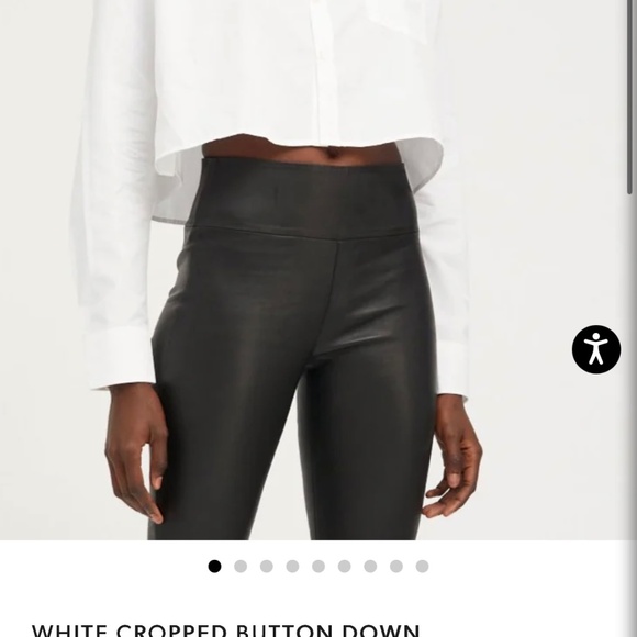 Theory Cropped Button-Down Shirt in White – Size Medium - Picture 2 of 3